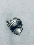 Amazing Vintage Native American Navajo Turquoise Sterling Silver Waterbird Ring-Nativo Arts