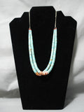 One Of The Best Vintage Native American Navajo Jacla Royston Turquoise Pendant Old-Nativo Arts
