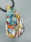 One Of The Most Intricate Vintage Native American Navajo Turquoise Sterling Silver Necklace-Nativo Arts