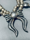 Spider Vintage Native American Navajo Sterling Silver Squash Blossom Necklace-Nativo Arts