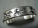 Intricate Vintage Horse Navajo Sterling Silver Native American Bracelet-Nativo Arts