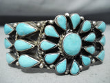 Mary C Vintage Native American Navajo Turquoise Sterling Silver Bracelet Old-Nativo Arts