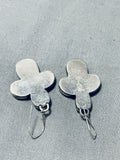 Turquoise Cross Vintage Native American Navajo Sterling Silver Earrings-Nativo Arts