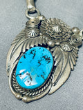 Important Best Ben Begaye (D.) Vintage Native American Navajo Turquoise Sterling Silver Necklace-Nativo Arts
