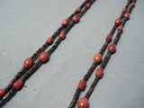 Native American Astonishing Santo Domingo Coral Heishi Necklace-Nativo Arts