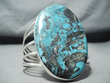 Phenomenal San Felipe Blue Diamond Turquoise Sterling Silver Bracelet-Nativo Arts