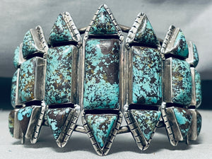 One Of The Best Ever Museum Vintage Native American Navajo Turquoise Sterling Silver Bracelet-Nativo Arts