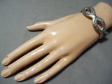Superb Vintage Navajo Sterling Silver Bracelet Native American Old-Nativo Arts