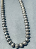 Very Old Vintage Native American Navajo Sterling Silver Hand Wrought Necklace Old-Nativo Arts