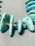 Fantastic Vintage Native American Navajo Kingman Turquoise Sterling Silver Necklace-Nativo Arts