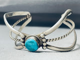 Native American Signed More Unique Cuff Vintage Navajo Turquoise Sterling Silver Bracelet-Nativo Arts