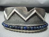 Native American Important Vintage Arron Anderson Lapis Sterling Silver Bracelet-Nativo Arts