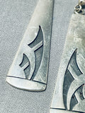 Important Stewart Dacawyma Vintage Native American Hopi Sterling Silver Earrings-Nativo Arts