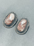 Mike Smith Vintage Native American Navajo Sterling Silver Earrings-Nativo Arts