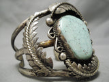 Huge Dry Lake Bed Carico Lake Turquoise Vintage Native American Navajo Sterling Silver Bracelet-Nativo Arts