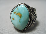 Quality Vintage Native American Navajo Sunny Reeves Sterling Silver Royston Turquoise Ring-Nativo Arts