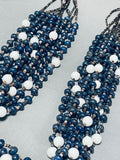 Native American Very Rare Rounded Lapis Rye Whitegoat Shell Heishi Necklace-Nativo Arts