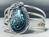 One Of The Best Vintage Native American Navajo Spiderweb Turquoise Sterling Silver Bracelet-Nativo Arts