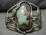Rare Old Deposit Royston Turquoise Vintage Native American Navajo Sterling Silver Bracelet Old-Nativo Arts
