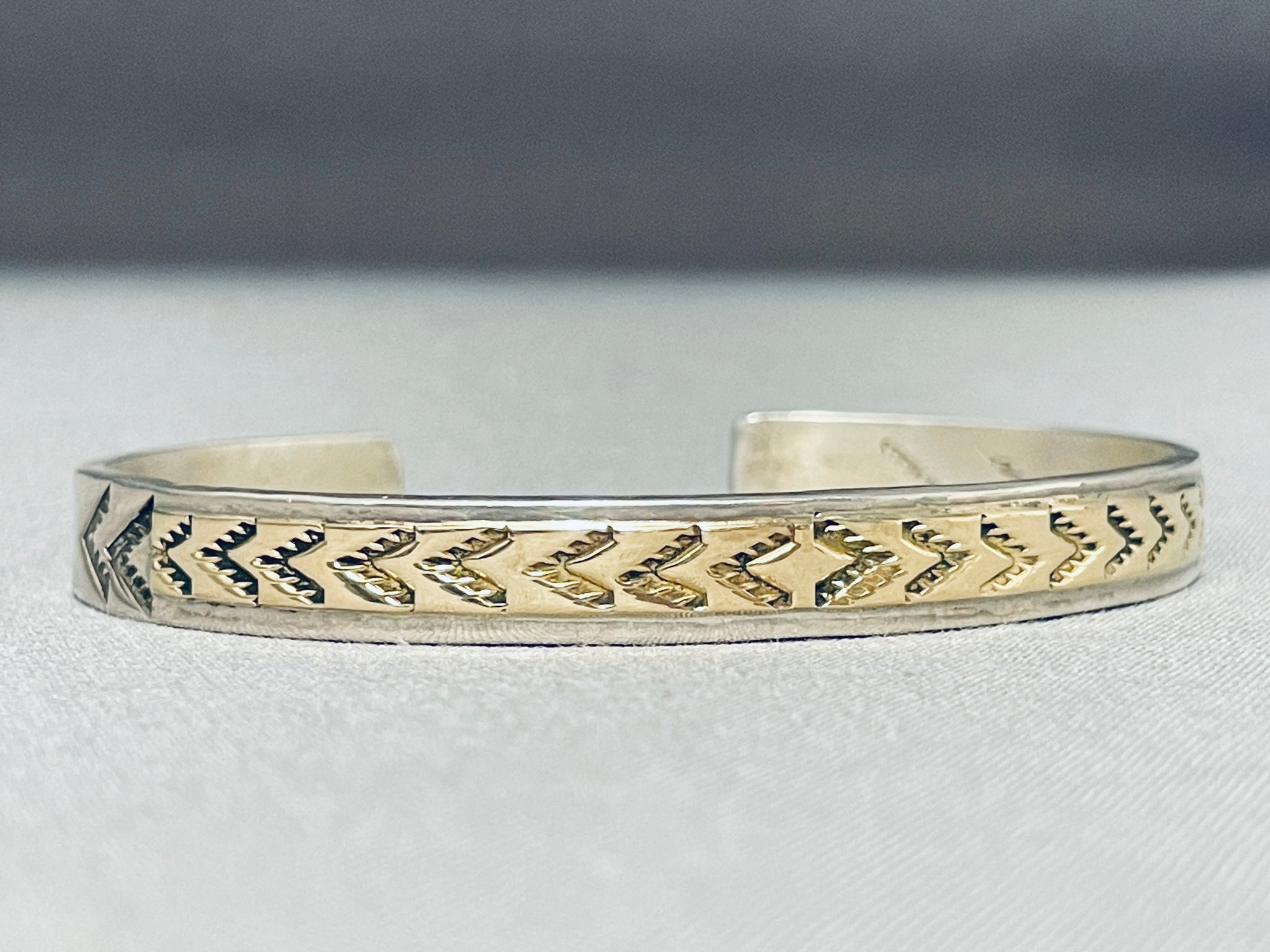 Foster Yazzie Vintage Native American Navajo Sterling Silver 14k