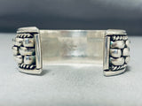 Important Willie Family Vintage Native American Navajo Sterling Silver Bridge Bracelet-Nativo Arts