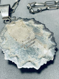 Al Toadacheena Vintage Native American Navajo Lapis Sterling Silver Necklace-Nativo Arts