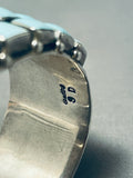Best Sierra Nevada Turquoise Vintage Native American Navajo Sterling Silver Bracelet Cuff-Nativo Arts
