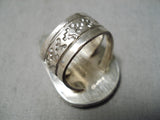 Important San Felipe Turquoise Sterling Silver Pubelo Ring-Nativo Arts