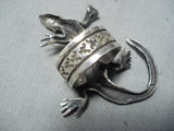Extraordinary Detail Sterling Silver Gekko Ring Native American-Nativo Arts