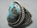 Best Vintage Native American Navajo Tommy Jackson Persin Turquoise Sterling Silver Ring Old-Nativo Arts
