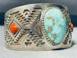 Important Mike Perry Vintage Native American Navajo Turquoise Sterling Silver Bracelet-Nativo Arts
