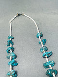 Native American Breathtaking Vintage Santo Domingo Kingman Turquoise White Shell Necklace-Nativo Arts