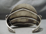 Tremendous Vintage Navajo Turquoise Sterling Silver Bracelet Native American Old-Nativo Arts
