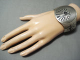 So Intricate! Vintage Native American Navajo Symbolic Sterling Silver Maze Bracelet Cuff-Nativo Arts