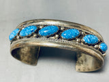 Ray Begay Vintage Native American Navajo Denim Lapis Sterling Silver Bracelet-Nativo Arts