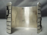 Huge Ange Chavez Cross Native American Sterling Silver Bracelet Cuff-Nativo Arts