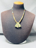Intriguing Vintage Santo Domingo Old Turquoise Sterling Silver Necklace-Nativo Arts