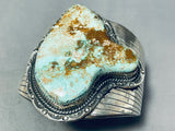 One Of The Best Vintage Native American Navajo #8 Mine Turquoise Sterling Silver Bracelet-Nativo Arts