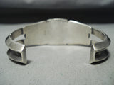 Important Native American Navajo Dry Creek Turquoise Verdy Jake Sterling Silver Bracelet-Nativo Arts