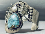 One Of Most Unique Ever Vintage Native American Navajo Turquoise Spider Sterling Silver Bracelet-Nativo Arts