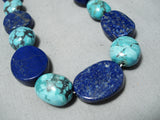 Colorful Navajo Turquoise And Lapis Necklace Native American-Nativo Arts