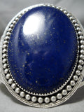 Important Zuni Native American Lapis Sterling Silver Bracelet-Nativo Arts