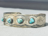 Unforgettable Vintage Native American Navajo Turquoise Sterling Silver Bracelet-Nativo Arts
