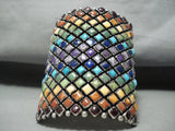 One Of The Best Native American Navajo Rainbow Turquoise Sterling Silver Bracelet-Nativo Arts