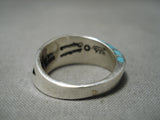 Important Native American Navajo Lonn Parker Turquoise Sterling Silver Ring-Nativo Arts