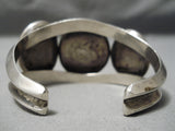 One Of Best Vintage Native American Navajo #8 Turquoise Sterling Silver Bracelet Old-Nativo Arts
