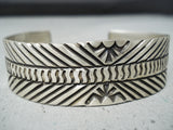 Fascinating Navajo Native American Sterling Silver Bracelet-Nativo Arts