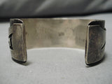 Intrivate Chisels!! Vintage Hopi Native American Navajo Sterling Silver Hand Wrought Bracelet-Nativo Arts