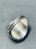 Very Rare Mine Turquoise Vintage Native American Navajo Blue Warrior Sterling Silver Ring-Nativo Arts