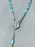 Very Rare Vintage Native American Navajo Turquoise Sterling Silver Rosary-Nativo Arts